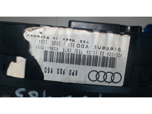 Панель приборов Audi A3 (8PA) 2004-2008 8P0920950 1.9 Дизель