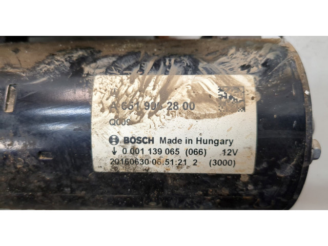 Стартер  Mercedes GLC X253 2015-2022 2.1  A6519062800, 0001139065   