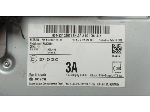 Дисплей бортового компьютера Infiniti QX50 2017-2025 280916HL0A