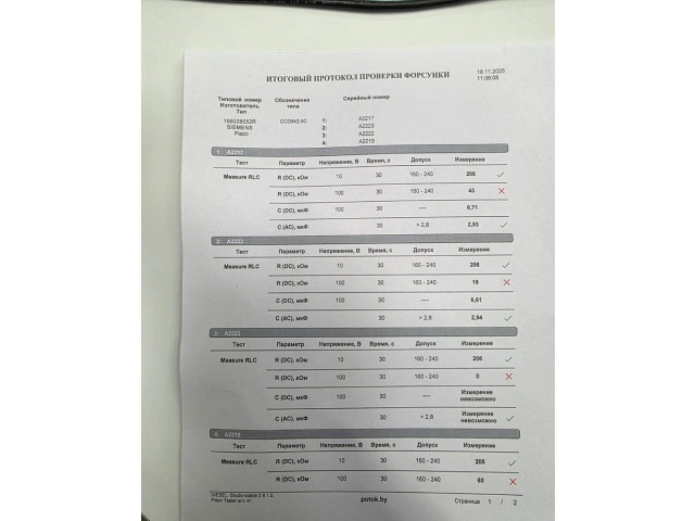 Форсунка топливная  Dacia Duster 2010-2017    8200704191     