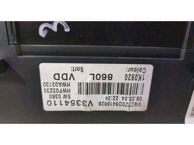 Панель приборов Volkswagen Golf 5 2003-2009 1K0920860L