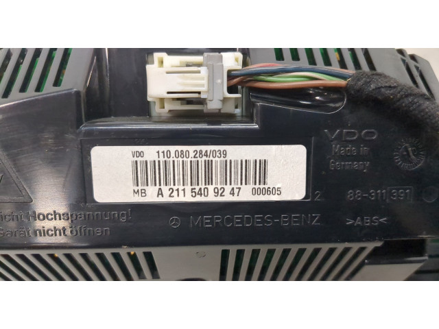 Панель приборов  Mercedes E W211 2002-2009            