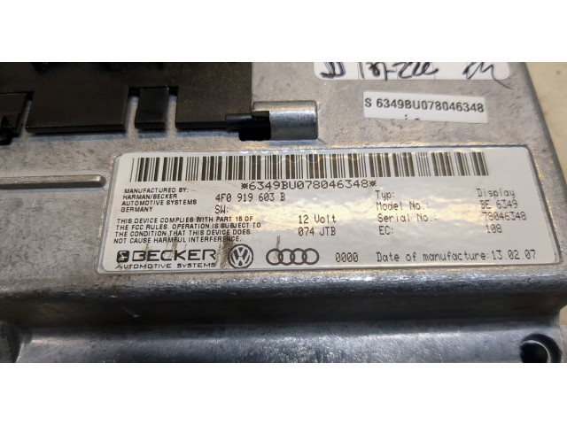 Дисплей мультимедиа  Audi A6 (C6) 2005-2011 4F0919603B         