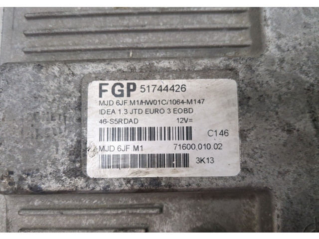 Блок управления двигателем Fiat Idea 2003-2007