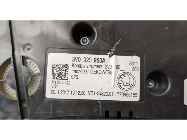 Панель приборов  Skoda SuperB 2015-2025       78120SKNB21, 78120SKNE21     