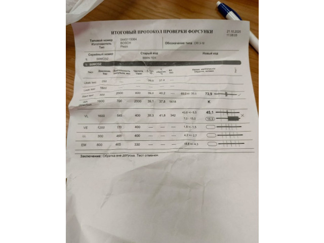 Форсунка топливная Jeep Grand Cherokee 2004-2010 5175827AB