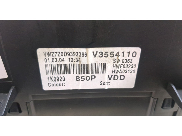 Панель приборов Volkswagen Golf 5 2003-2009 1K0920850PX, 1K0920850PX002