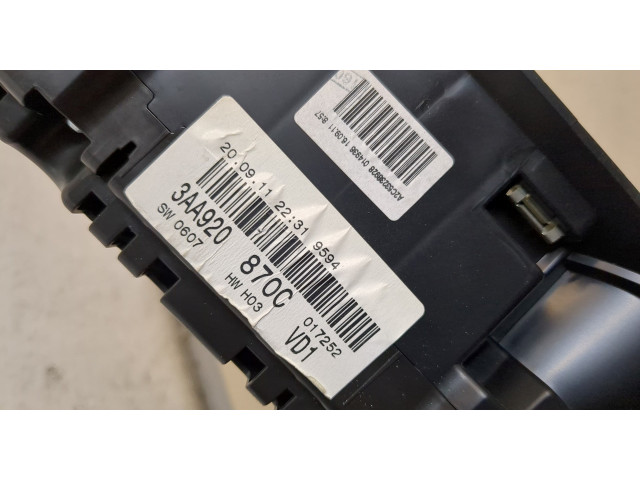 Панель приборов  Volkswagen Passat 7 2010-2015 Европа       3AA920870C     