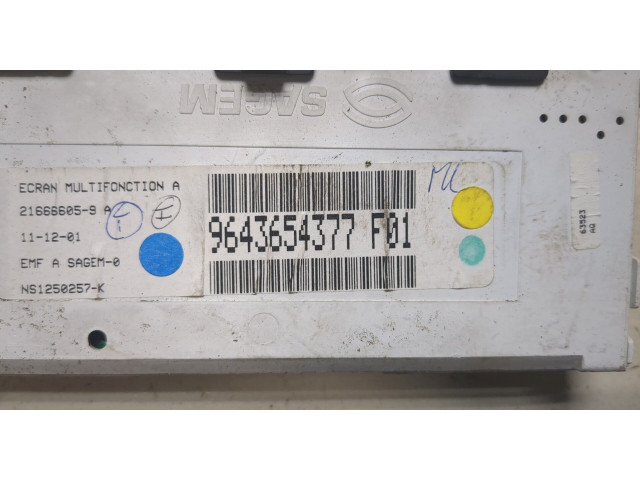 Дисплей бортового компьютера Citroen Xsara 2000-2005 9643654377