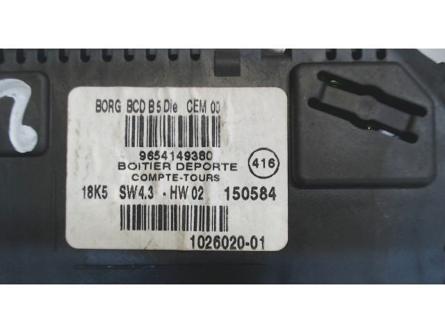 Дисплей бортового компьютера Citroen C4 2004-2010 9654149380