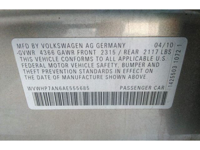 Подушка безопасности переднего пассажира  Volkswagen Passat CC 2008-2012     