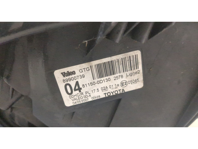 Фара передняя Toyota Yaris 2005-2011 правая