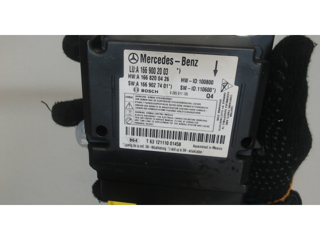 Блок управления подушками безопасности Mercedes ML W166 2011-