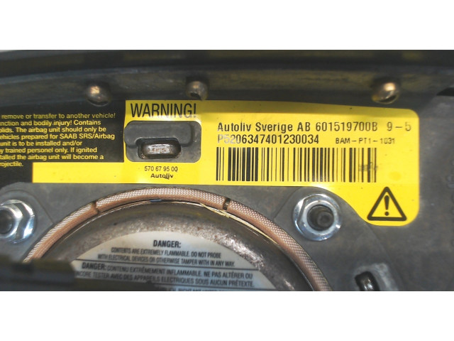 Подушка безопасности водителя Saab 9-5 1997-2005