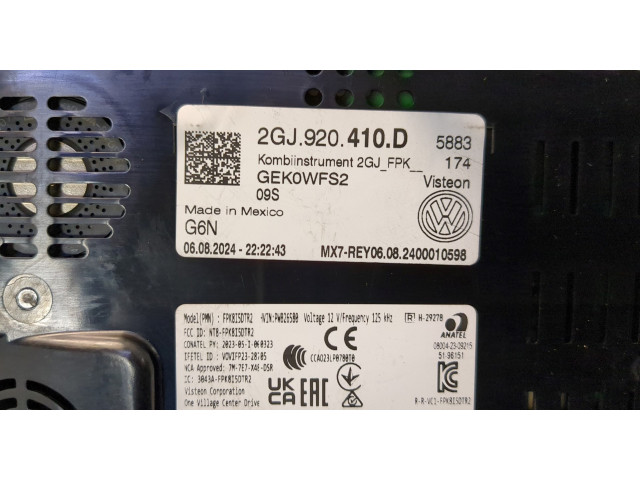 Панель приборов  Volkswagen Jetta 7 2018-2025       2GJ920410D     
