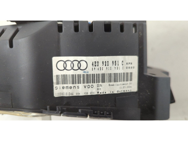 Панель приборов  Audi A8 (D3) 2002-2010       4E0920951C     