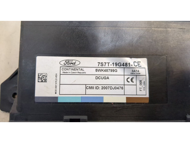 Блок комфорта  Ford Mondeo 4 2007-2015      7S7T19G481CE, 5WK48799G  