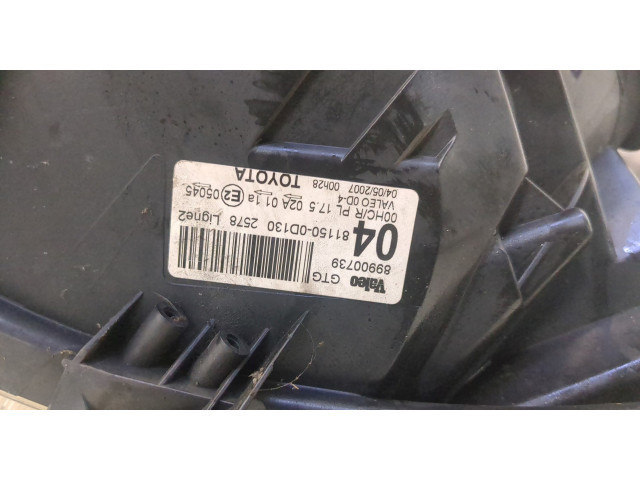 Фара передняя Toyota Yaris 2005-2011 правая