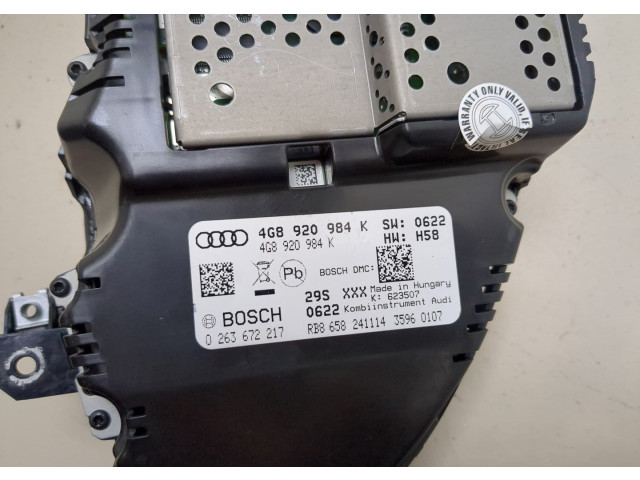Панель приборов  Audi A6 (C7) 2011-2018       4G8920984K     