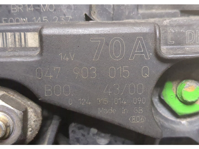 Генератор Skoda Fabia 1999-2004 047903015Q, 0124315014 1.4 бензин