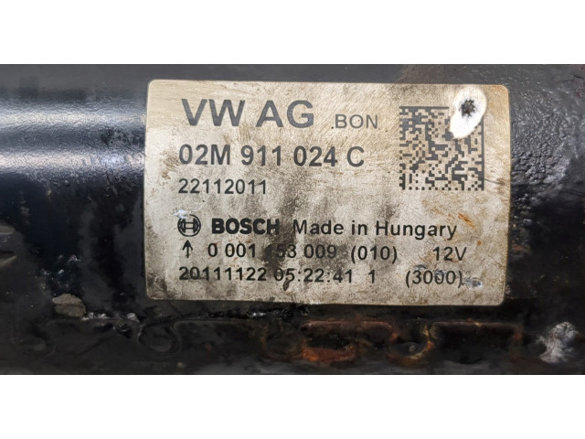 Стартер  Volkswagen Tiguan 2011-2016   02M911024C, 0001153009   