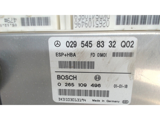 Блок управления АБС (АБС, ESP, ASR) Mercedes A W168 1997-2004