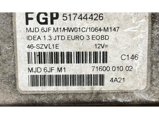 Блок управления двигателя 51744426, 51744426   Fiat Idea