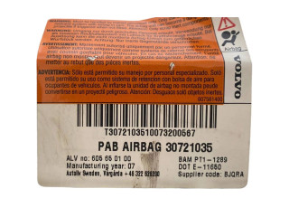 Подушка безопасности пассажира 30721035, 605650100   Volvo V70