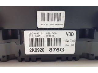 Přístrojová deska Volkswagen Caddy 2014 2K0920876G