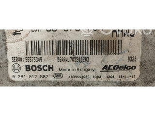 Блок управления двигателя 0281017587, 0281017587   Opel Meriva B