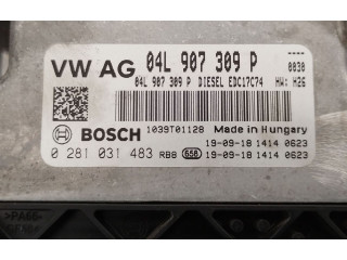 Блок управления двигателя 04L907309P, 0281031483 Skoda Octavia Mk4