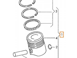 Píst 06D107066D, 06A107065N Audi A4 Allroad pro naftový motor 2.5 BDG