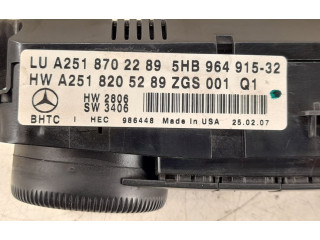 Блок управления климат-контролем 2518702289, 2519000401   Mercedes-Benz GL X164