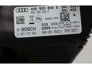 Přístrojová deska  Audi A8 S8 D4 4H 2011 4H0920830D, 0263670066  
