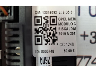 Блок управления климат-контролем 13346092, 13346092 Opel Meriva B