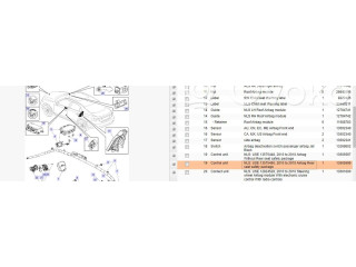 Блок подушек безопасности 13505599, 13575450   Saab 9-5