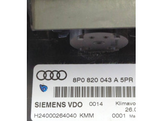 Блок управления климат-контролем 8P0820043A, H24000264040   Audi A3 S3 8P