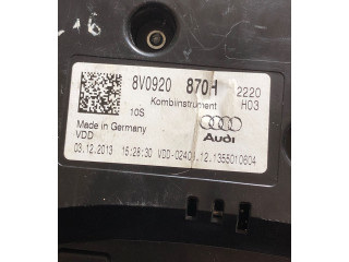 Панель приборов 8V0920870H, 1355010604   Audi A3 S3 8V       