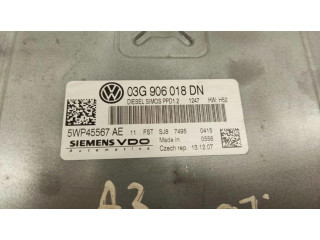 Блок управления двигателя 03G906018DN, 5WP45567AE Audi A3 S3 A3 Sportback 8P