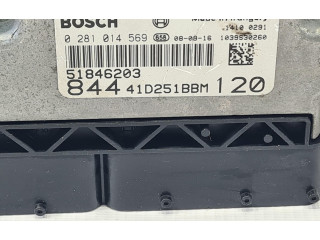 Блок управления двигателя 51846203, 0281014569 Lancia Delta III