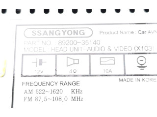 Радио/ проигрыватель CD/DVD / навигация 89200-35140 SsangYong Tivoli