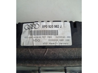Панель приборов 8P0920982J   Audi A3 S3 A3 Sportback 8P       