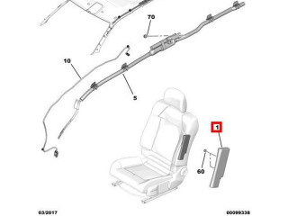 Подушка безопасности в сиденье 9800974280 Citroen C4 Cactus