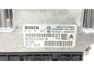 Блок управления двигателя 0281011863, 9661773380   Citroen C4 I