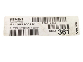 Блок управления двигателя P30614361, S110921002K Volvo S40, V40