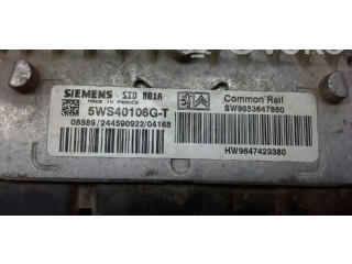 Блок управления двигателя 5WS40106GT, SW9653647880 Citroen Xsara