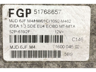 Блок управления двигателя 51768657, 51768657   Fiat Idea