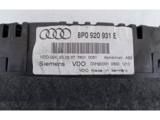Панель приборов 8P0920931E, 8P0920931E Audi A3 S3 A3 Sportback 8P