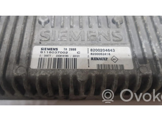 Блок управления двигателя S118037002C, 8200204643   Renault Clio III