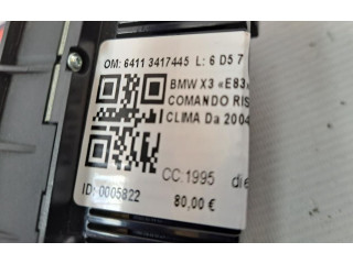 Блок управления климат-контролем 64113417445, 64113417445   BMW X3 E83